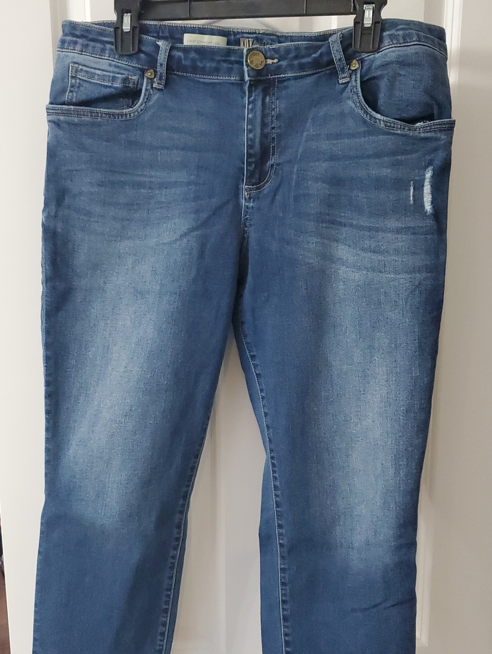 Kut from the Kloth Women's Ankle Cropped Blue Denim Jeans